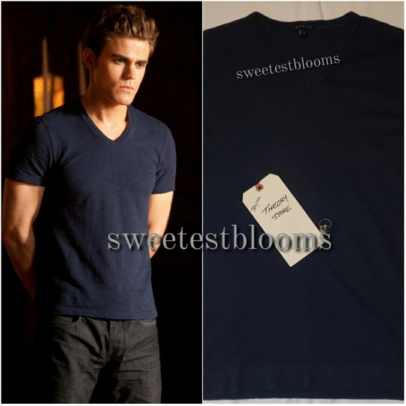 Worn By Paul Wesley TVD Stefan Salvatore Elena Gilbert T-Shirt + Replica Ring - Picture 1 of 6